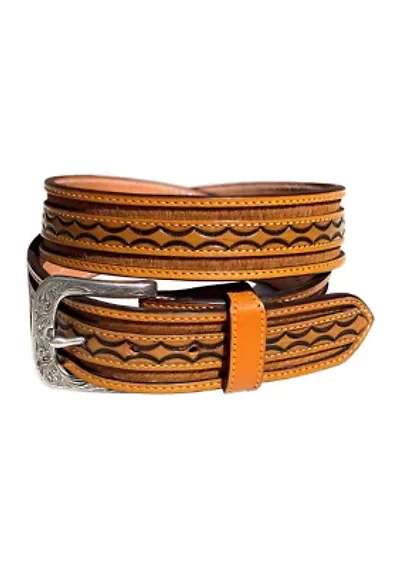 Maverick Brindle Hair Leather Belt
