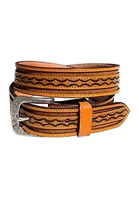 Maverick Brindle Hair Leather Belt
