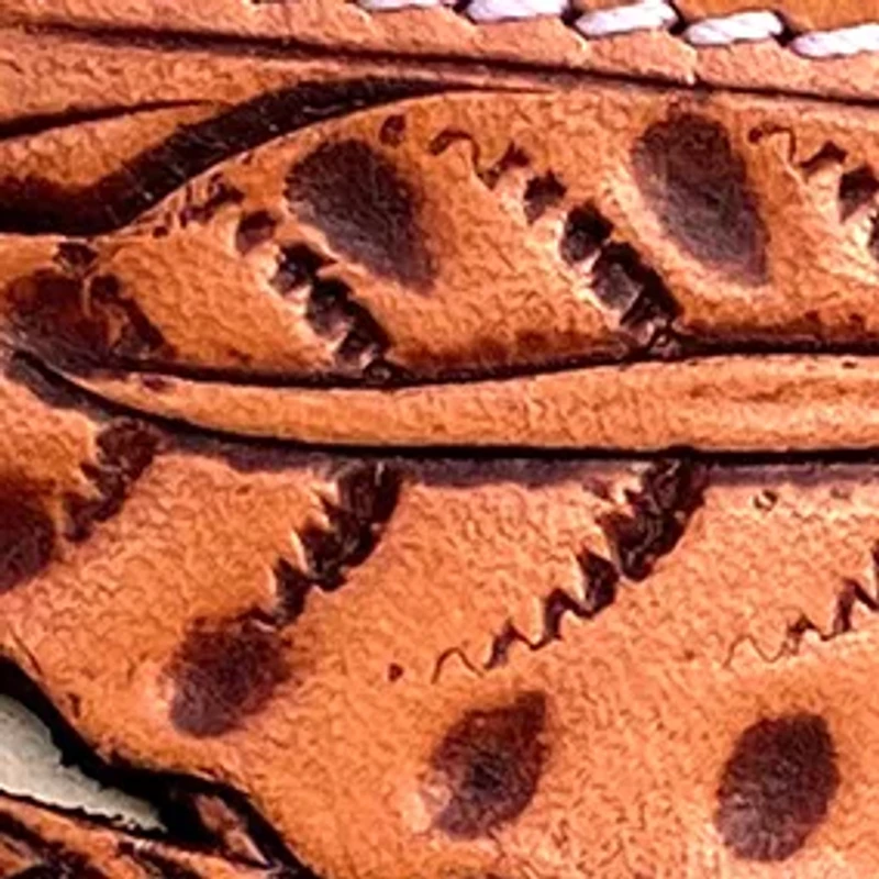 Wyatt Floral Tooled Leather Belt