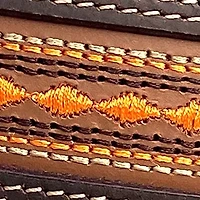 Mason Diamond Embroidered Leather Belt