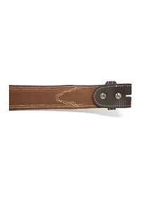 Mason Diamond Embroidered Leather Belt