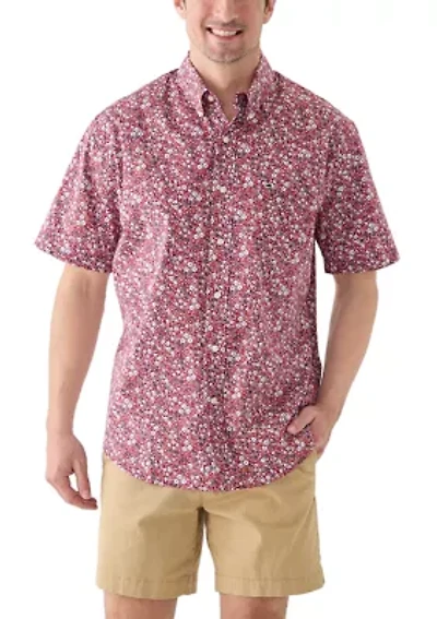 Poplin Printed Short Sleeve Shirt