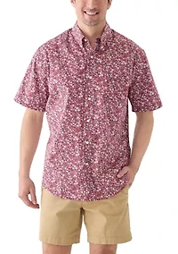 Poplin Printed Short Sleeve Shirt