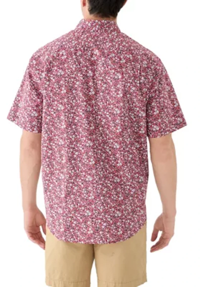 Poplin Printed Short Sleeve Shirt