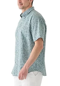 Poplin Printed Short Sleeve Shirt