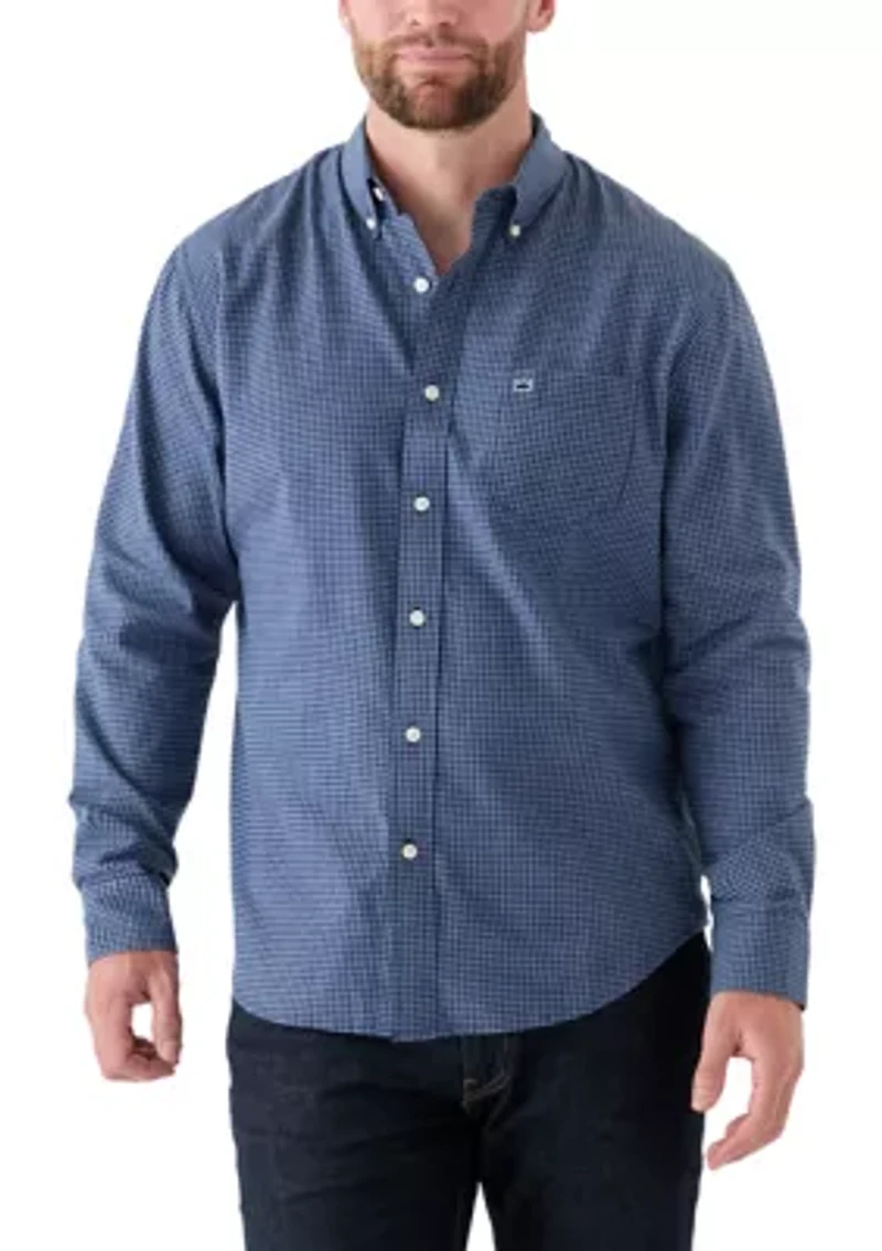 Long Sleeve Twill Plaid Shirt