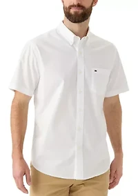 Short Sleeve Washed Oxford Shirt