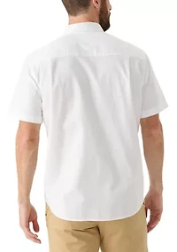 Short Sleeve Washed Oxford Shirt