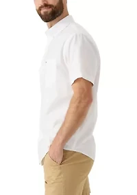 Short Sleeve Washed Oxford Shirt