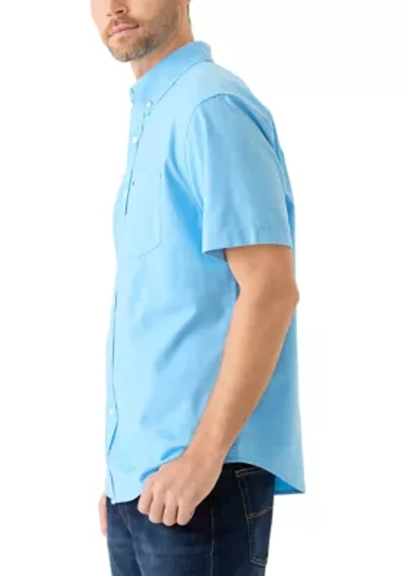Short Sleeve Washed Oxford Shirt