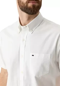 Short Sleeve Washed Oxford Shirt
