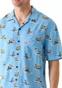 Short Sleeve Printed Camp Shirt