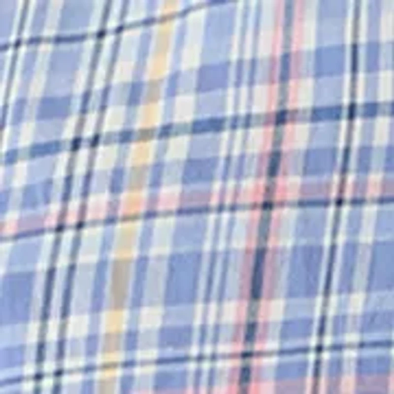 Men's Short Sleeve Poplin Plaid Shirt