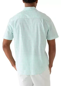 Men's Short Sleeve Poplin Plaid Shirt