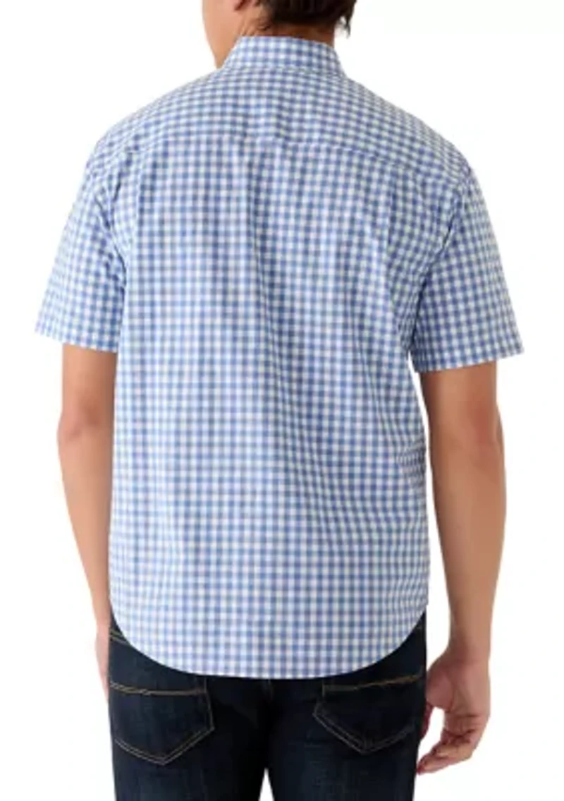 Men's Short Sleeve Poplin Plaid Shirt