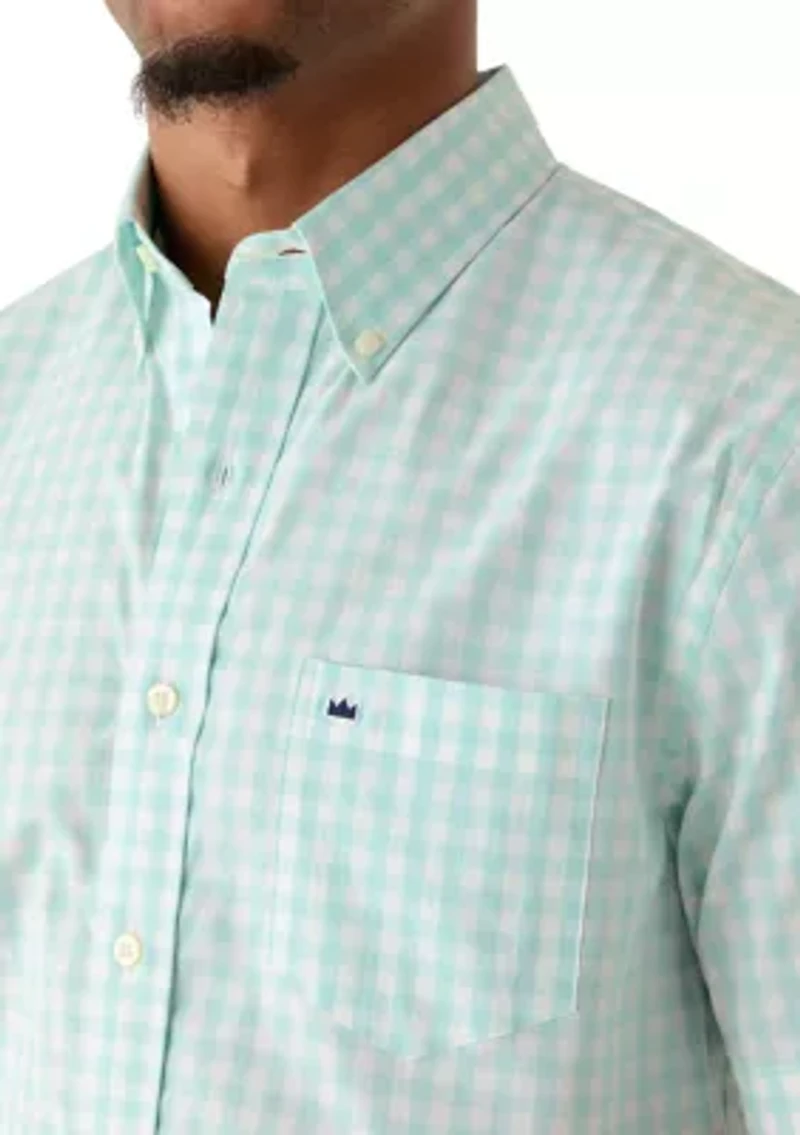 Men's Short Sleeve Poplin Plaid Shirt