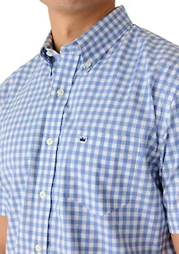 Men's Short Sleeve Poplin Plaid Shirt
