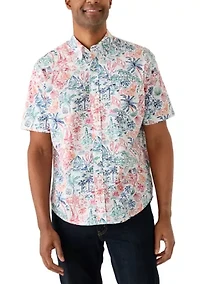 Men's Poplin Print Shirt