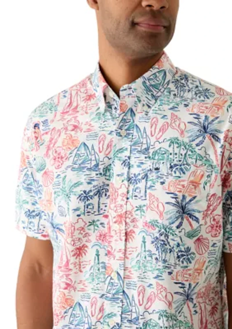 Men's Poplin Print Shirt