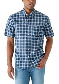 Men's Light Weight Plaid Button Down Shirt