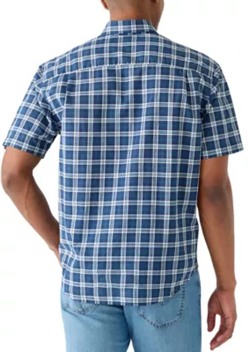 Men's Light Weight Plaid Button Down Shirt