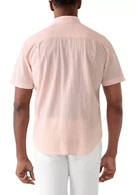 Men's Short Sleeve Striped Seersucker Shirt