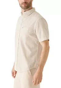 Men's Short Sleeve Striped Seersucker Shirt