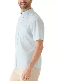 Men's Short Sleeve Striped Seersucker Shirt