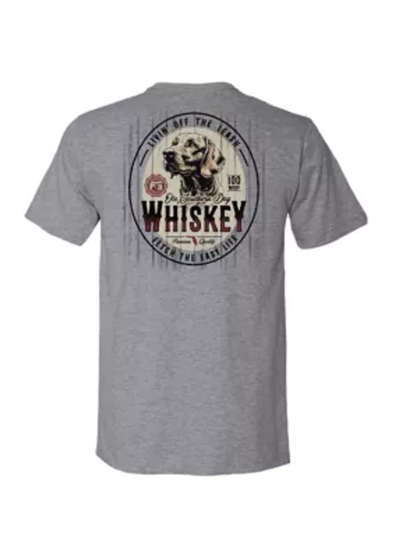 Men's Short Sleeve Graphic Southern Dog Whiskey T-Shirt