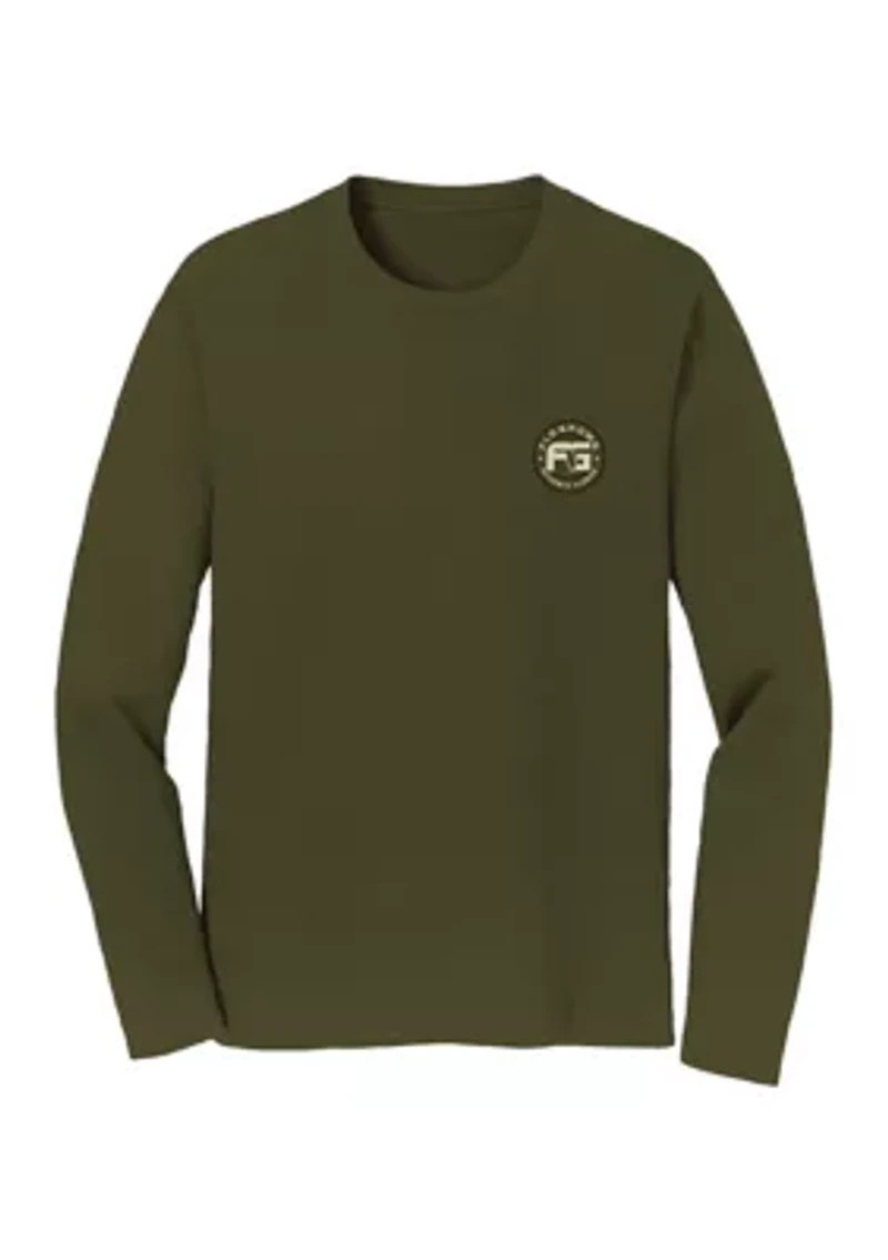 Men's Camo Flag Long Sleeve T-Shirt