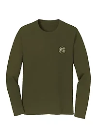 Men's Camo Flag Long Sleeve T-Shirt