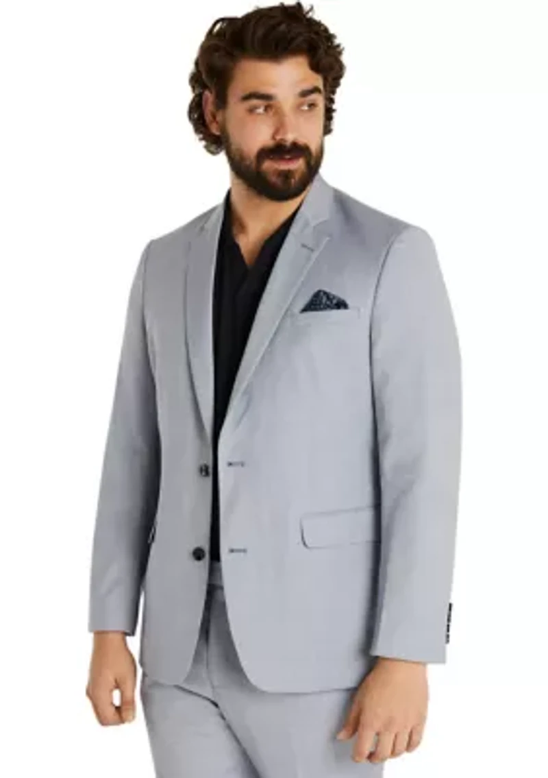 Big & Tall Textured Stretch Suit Jacket
