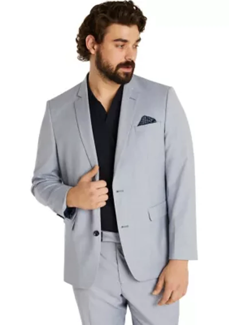 Big & Tall Textured Stretch Suit Jacket