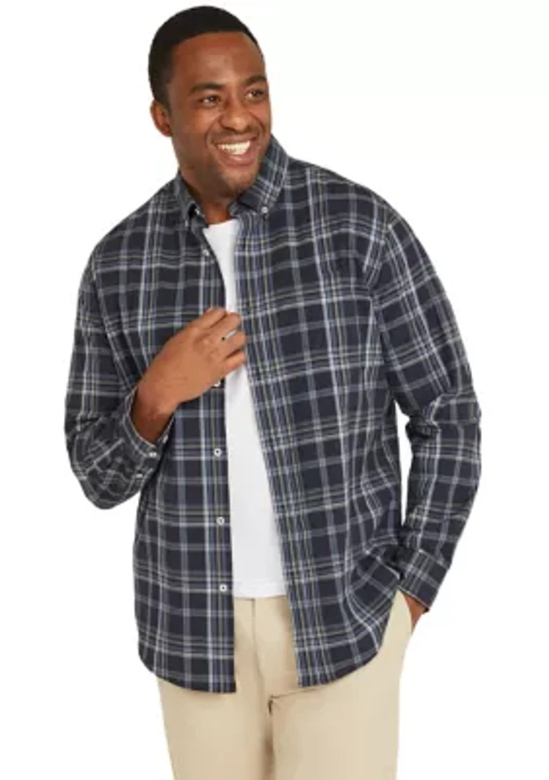 Big & Tall Long Sleeve Spencer Stretch Check Shirt