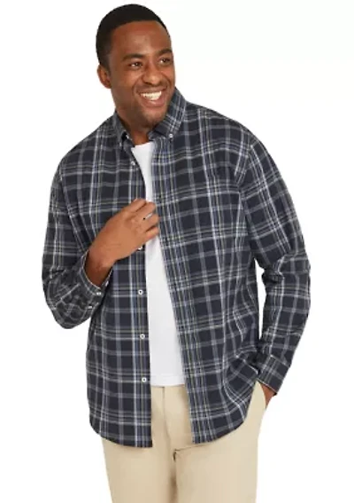 Big & Tall Long Sleeve Spencer Stretch Check Shirt