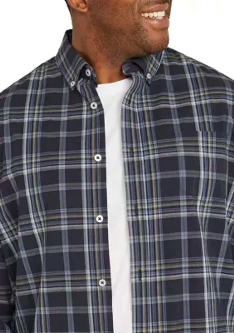 Big & Tall Long Sleeve Spencer Stretch Check Shirt