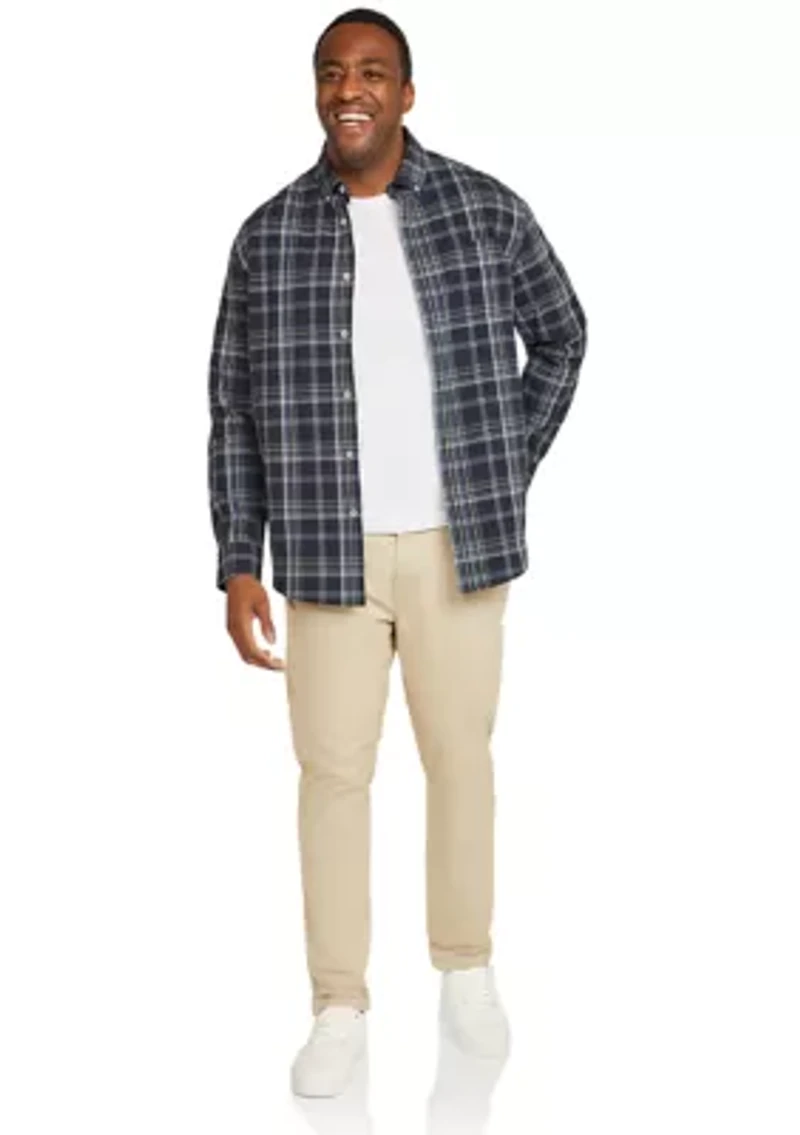 Big & Tall Long Sleeve Spencer Stretch Check Shirt