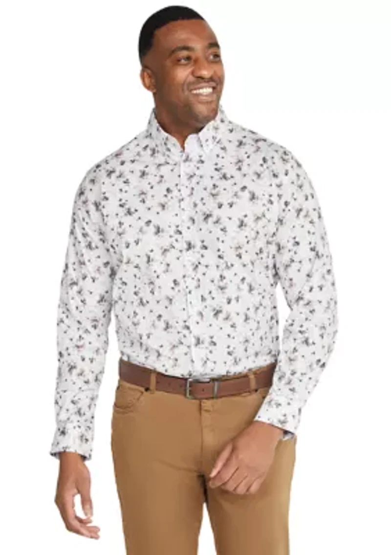 Big & Tall Long Sleeve Norton Floral Print Shirt