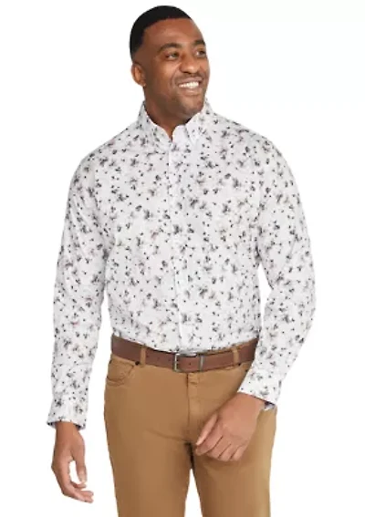 Big & Tall Long Sleeve Norton Floral Print Shirt
