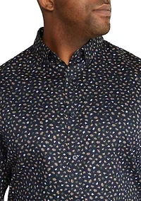 Big & Tall Long Sleeve Lennon Floral Print Shirt