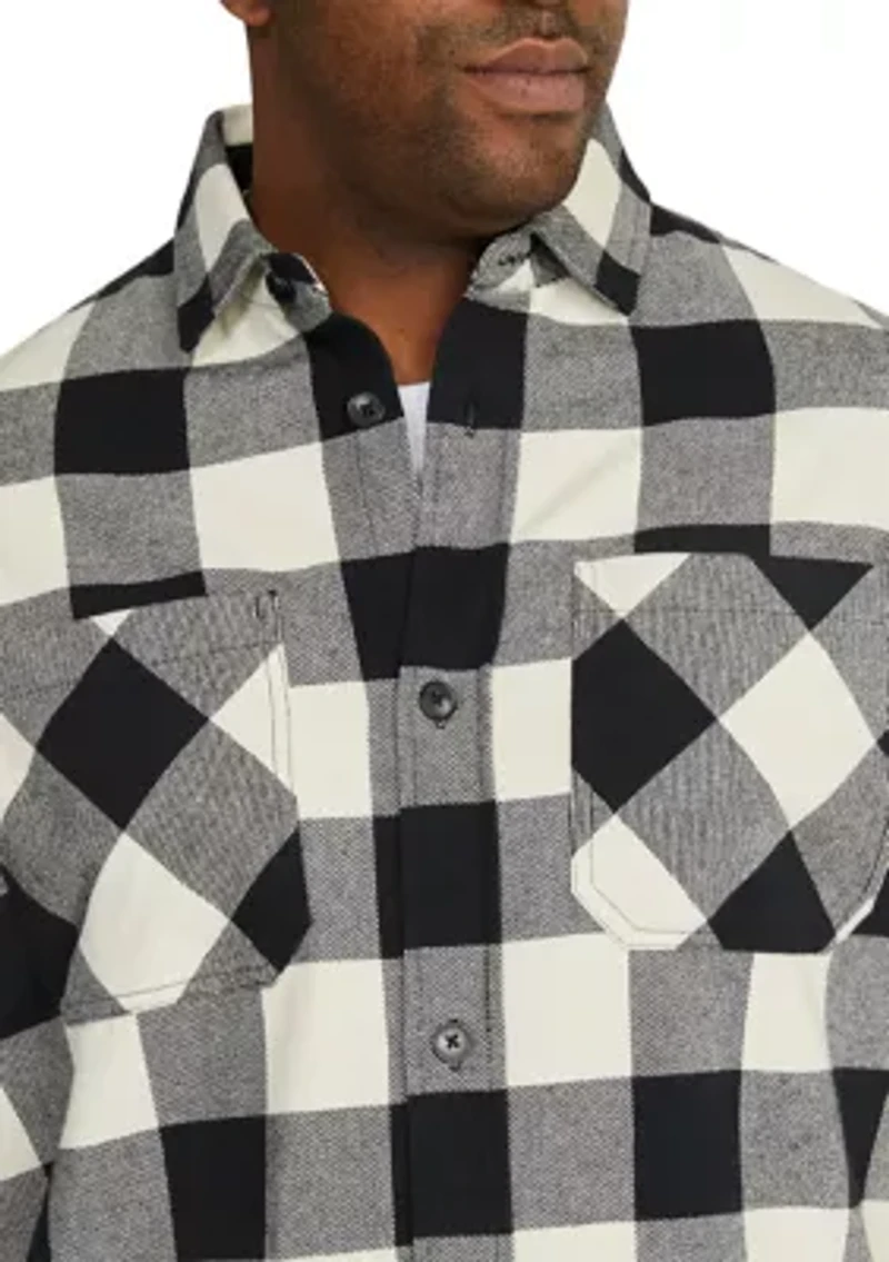 Big & Tall Long Sleeve Stedman Check Overshirt
