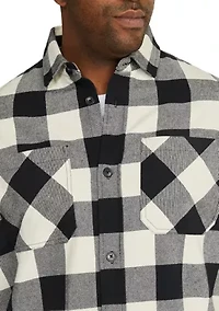 Big & Tall Long Sleeve Stedman Check Overshirt