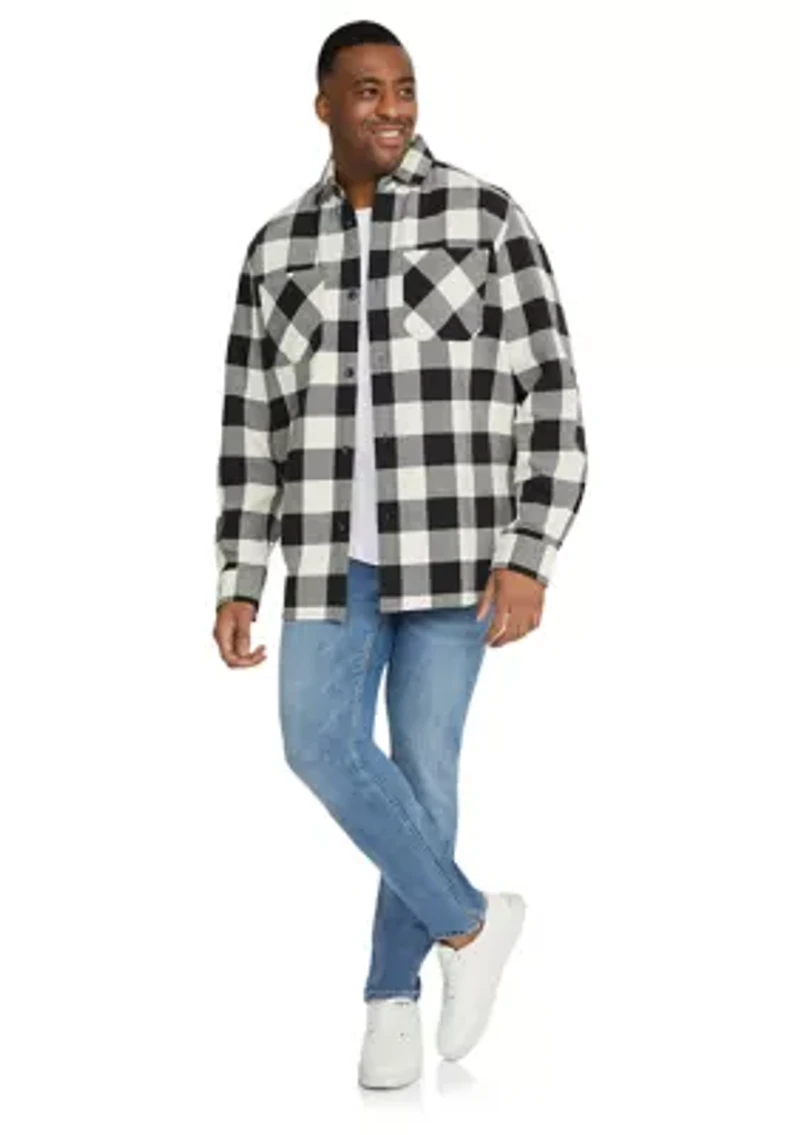 Big & Tall Long Sleeve Stedman Check Overshirt
