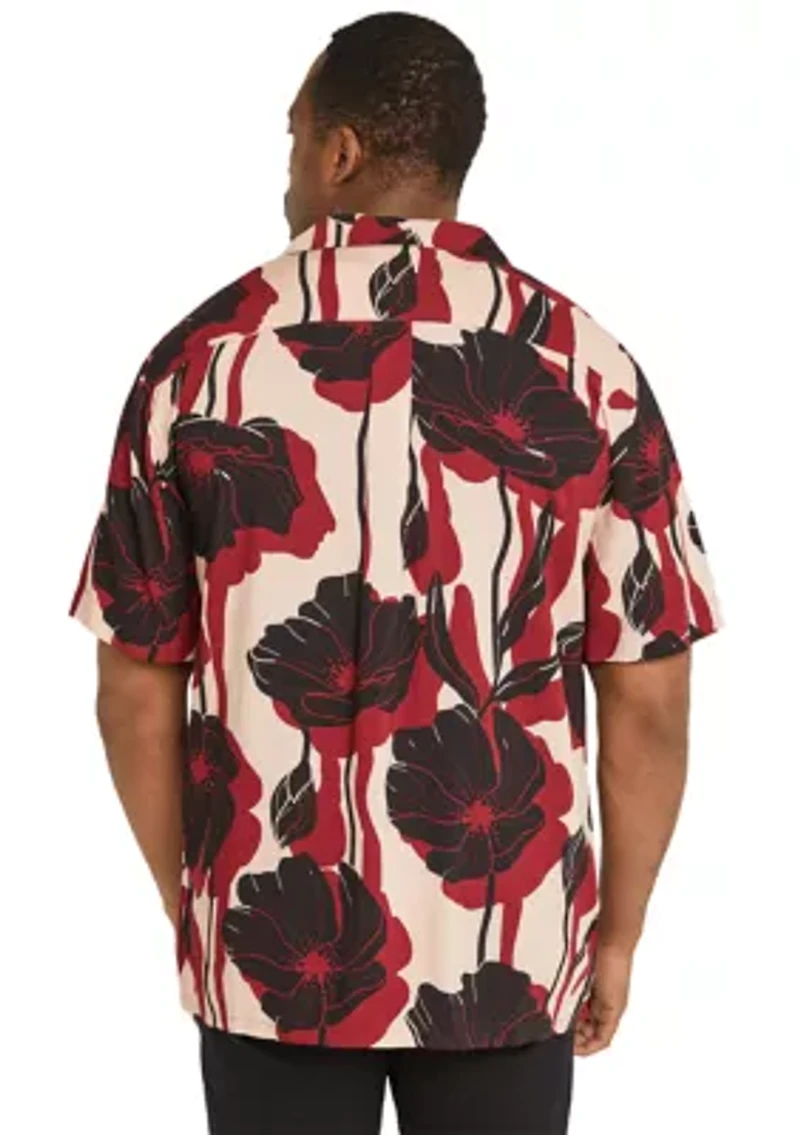 Big & Tall Short Sleeve Manny Relaxed Fit Printed Shirt