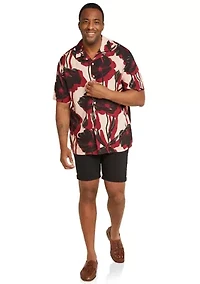 Big & Tall Short Sleeve Manny Relaxed Fit Printed Shirt