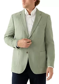 Men's Green Structure Weaved Sportcoat