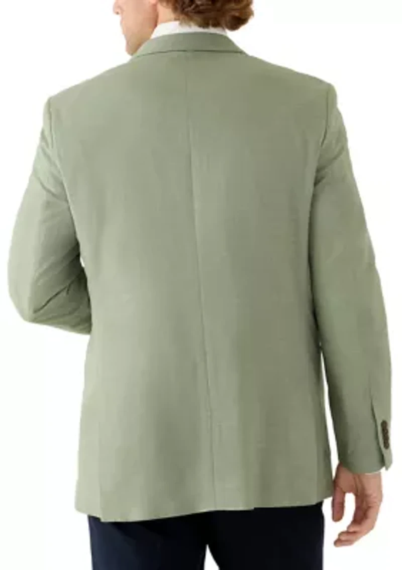 Men's Green Structure Weaved Sportcoat