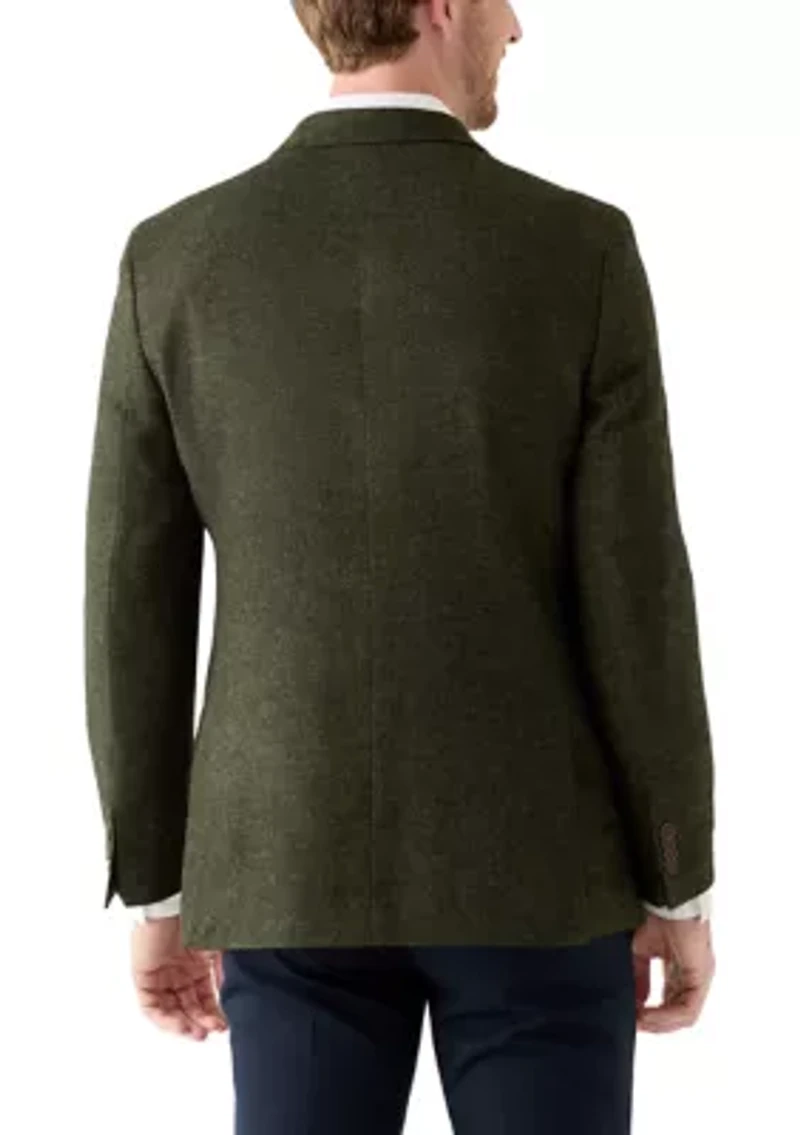 Olive Herringbone Tweed Sport Coat
