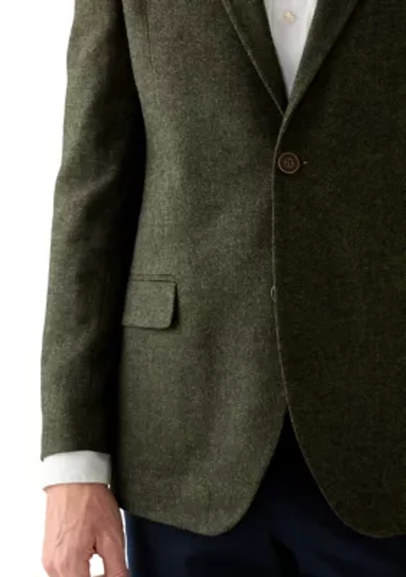 Olive Herringbone Tweed Sport Coat