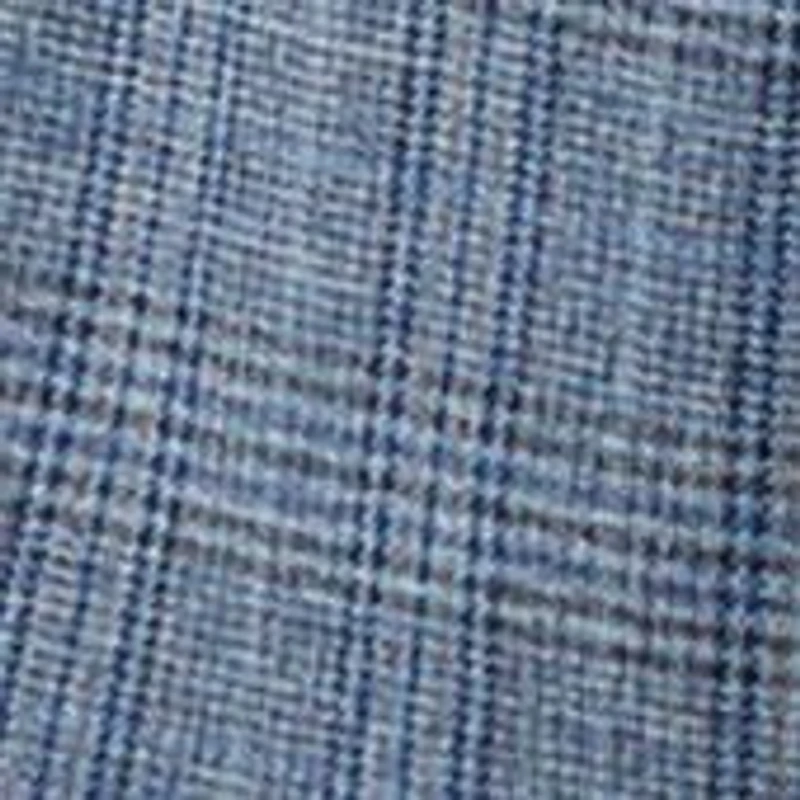 Men's Blue Plaid Suit Jacket